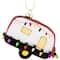 Decked Out Holiday Camper Glass Christmas Ornament - 3" - White and Red
